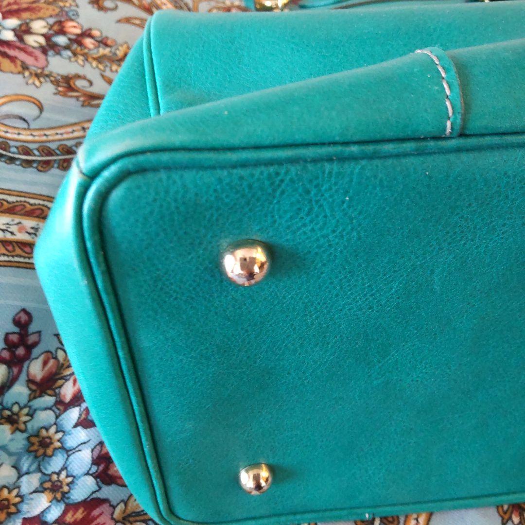 きーちゃん　濱野皮革工藝　エメラルドグリーン　トート