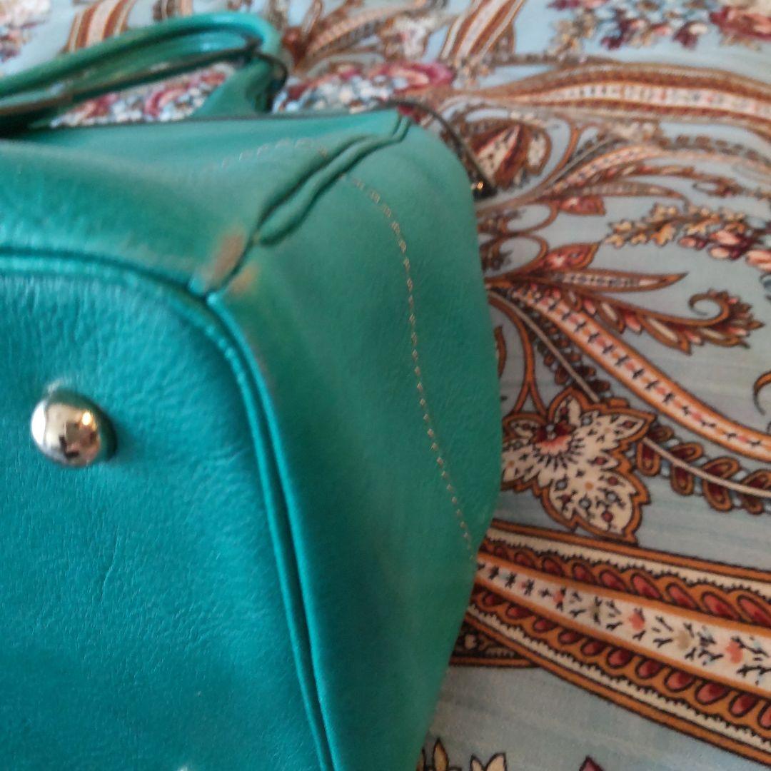 きーちゃん　濱野皮革工藝　エメラルドグリーン　トート