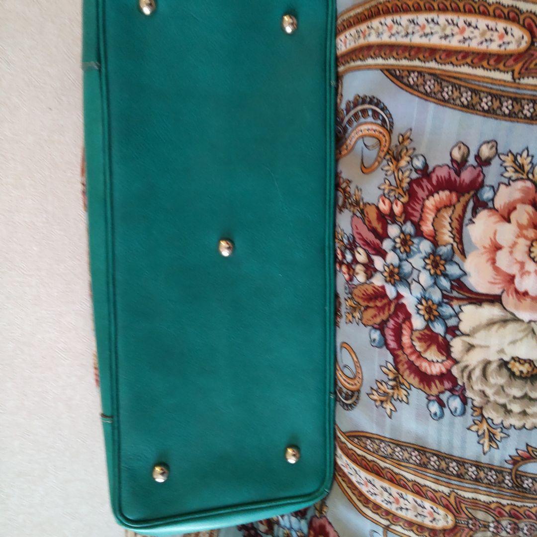 きーちゃん　濱野皮革工藝　エメラルドグリーン　トート