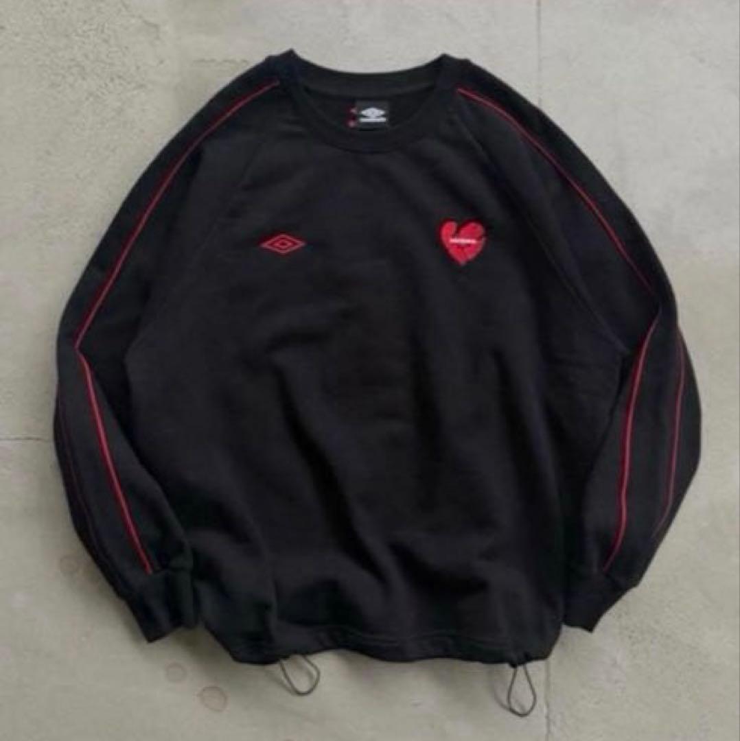UMBRO ONCILYコラボ パイピングドローコードスウェット ブラック M