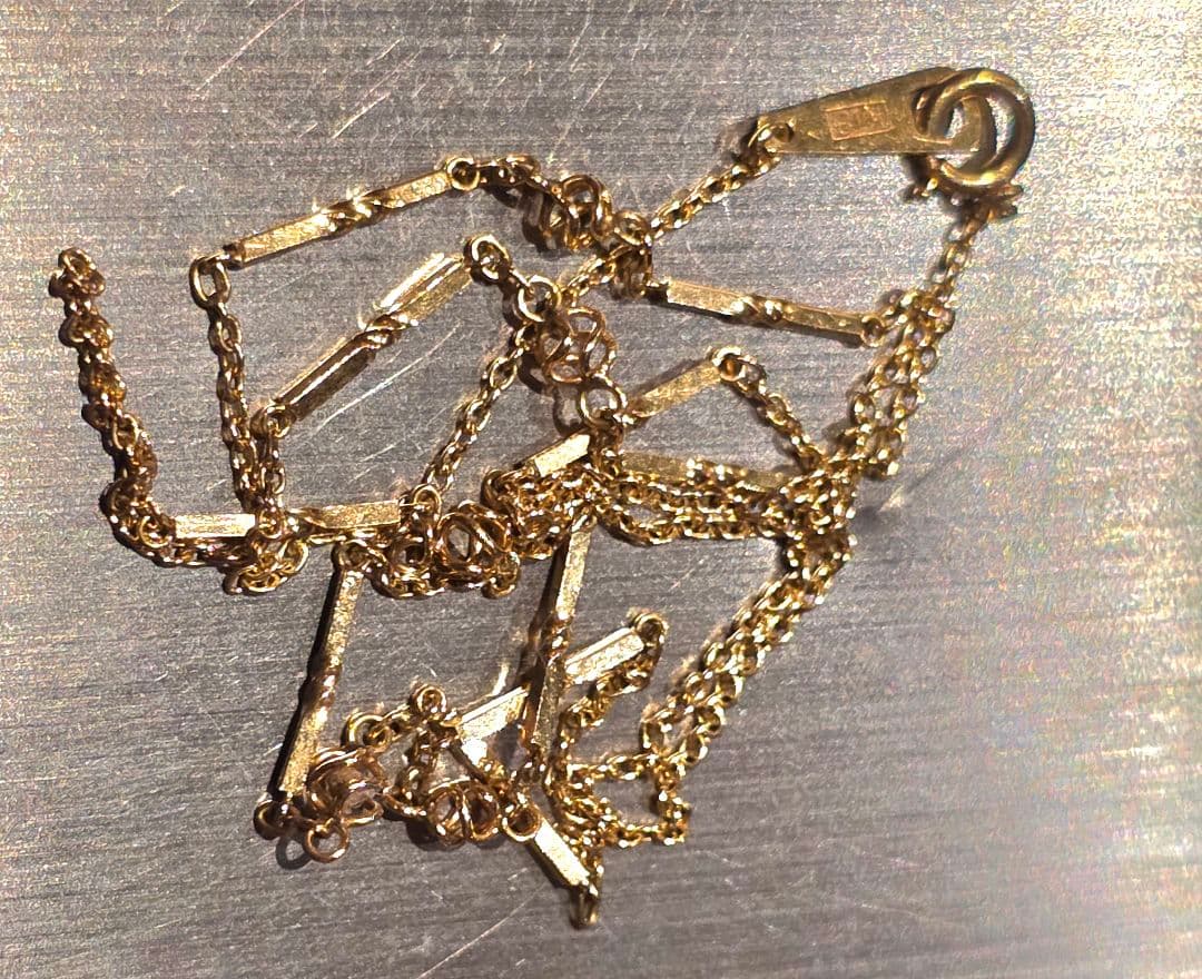 k18 750 刻印 切子 チェーンネックレス アクセサリー