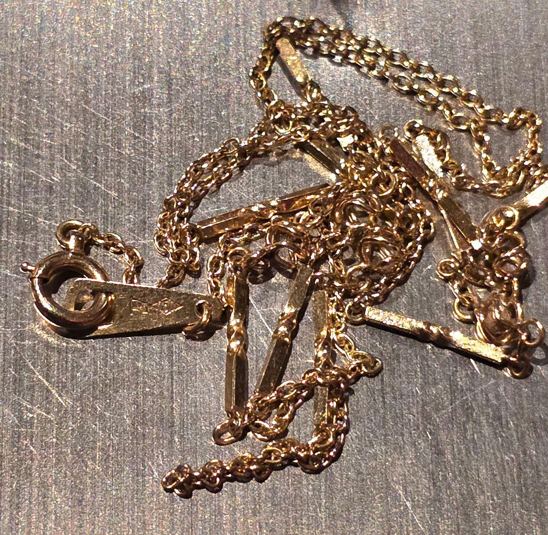 k18 750 刻印 切子 チェーンネックレス アクセサリー