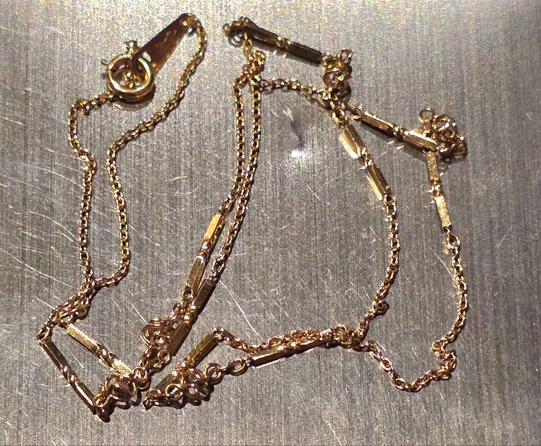 k18 750 刻印 切子 チェーンネックレス アクセサリー