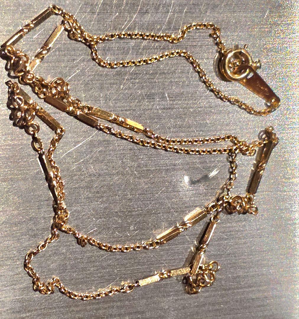 k18 750 刻印 切子 チェーンネックレス アクセサリー