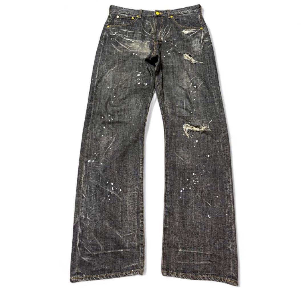 パンツ swagger black \"PRIDE\" denim