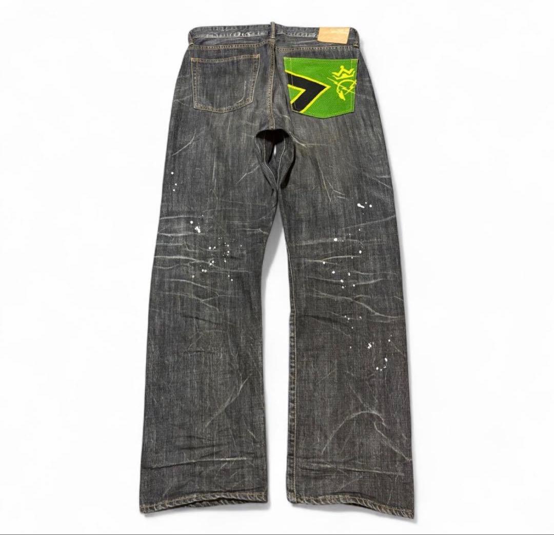 パンツ swagger black \"PRIDE\" denim