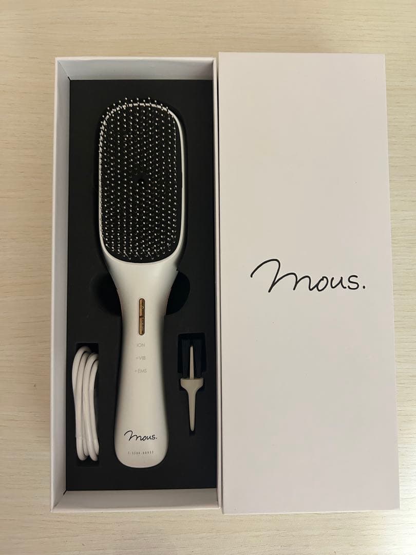 美品　mous. エレブラ　デンキバリブラシ　ELEBRU　ヘアブラシ