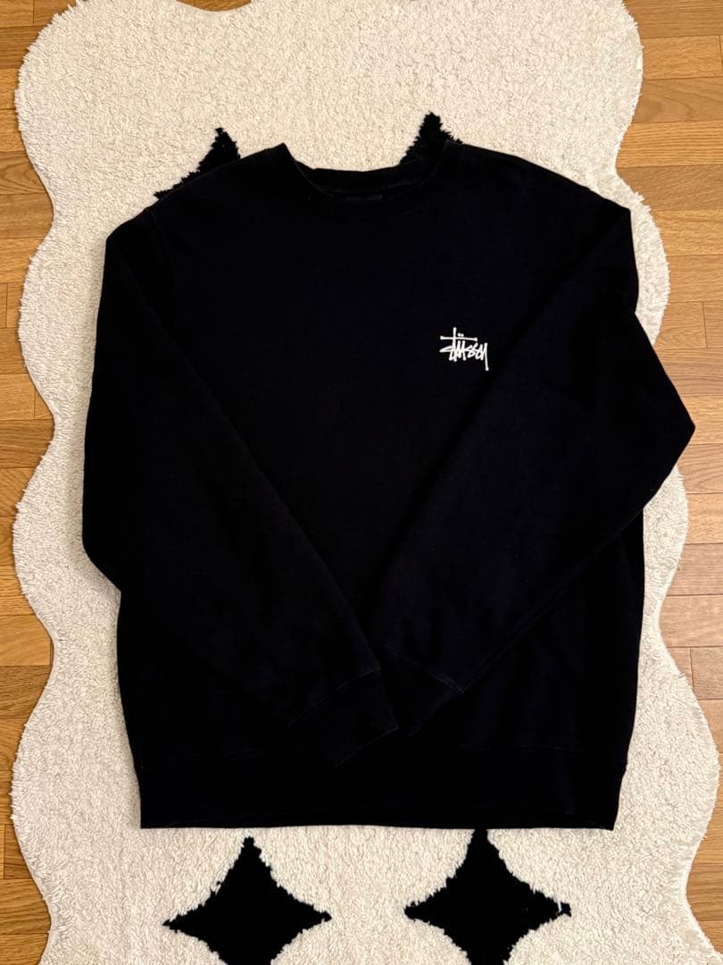 Stussy ブラック トレーナー S