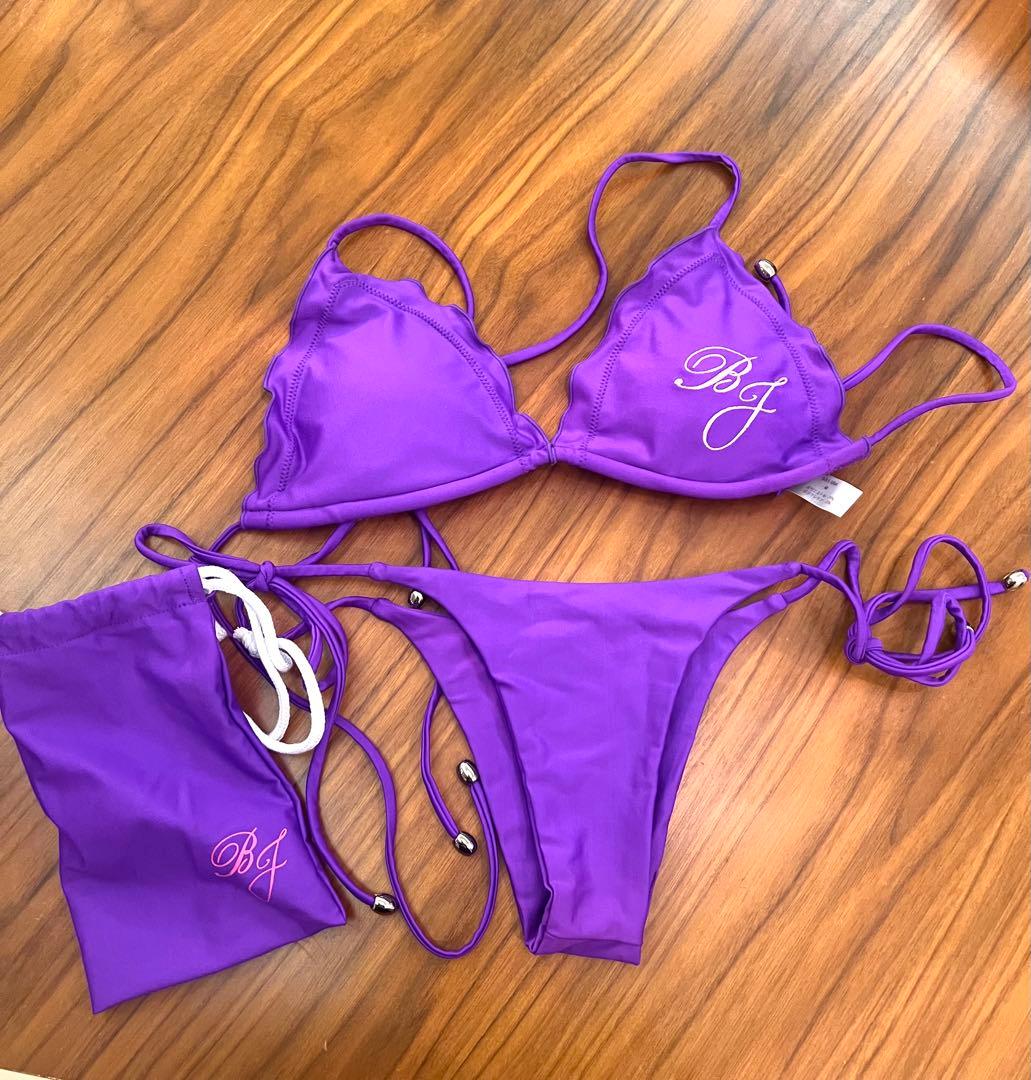 ベストボディジャパン大会公式水着 パープル　Mサイズ 袋付き ⭐️お値下げしました