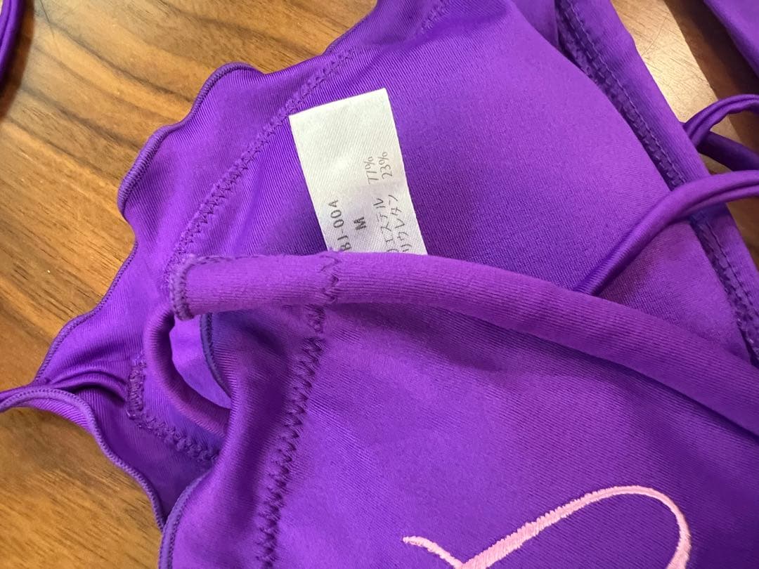 ベストボディジャパン大会公式水着 パープル　Mサイズ 袋付き ⭐️お値下げしました