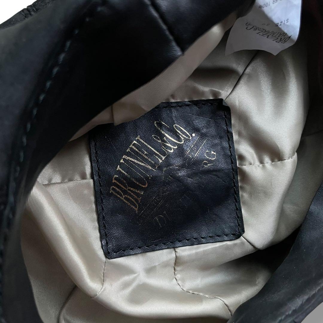 BRUNEL ブルーネル オール ヌバックレザー ベレー帽 size 58.5