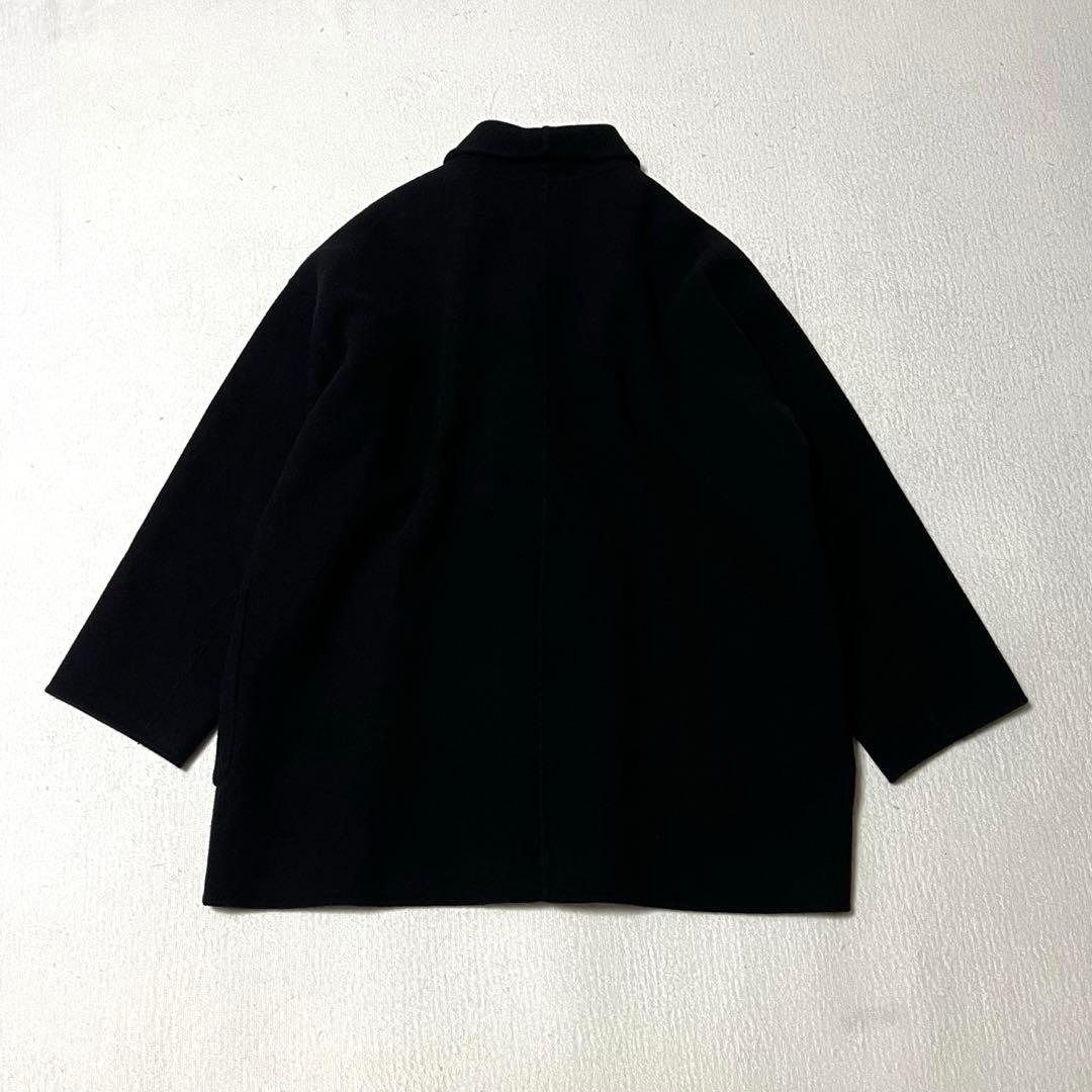 美品 アーバンリサーチドアーズ ウールテーラーカラーショートコート 黒