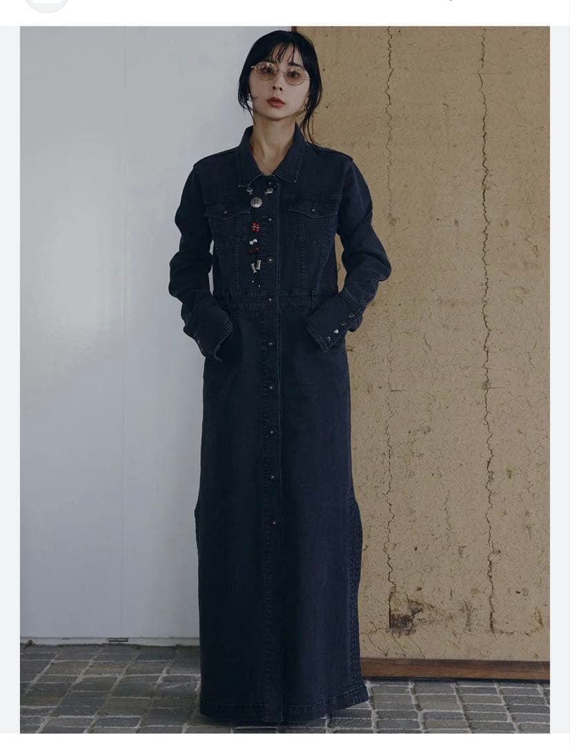 今日だけ値引き　アメリ　デニムワンピ