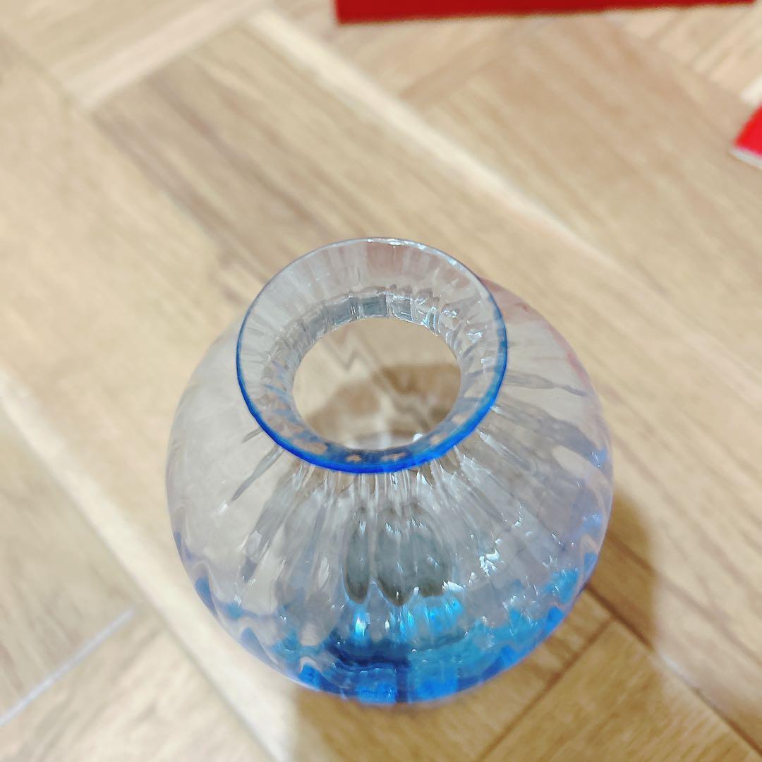 Baccarat バカラ　アクアレーユ一輪挿し　ブルー