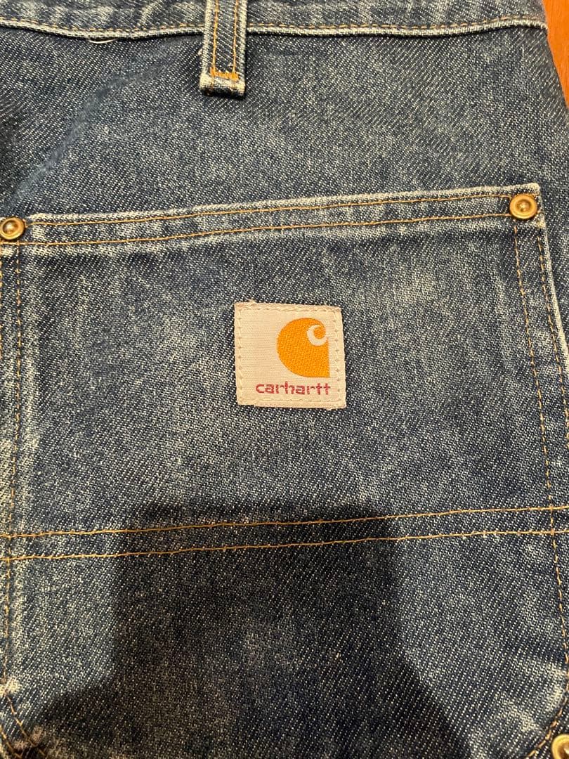 USA製 Carhartt B07 デニムペインターパンツ ダブルニー33×30