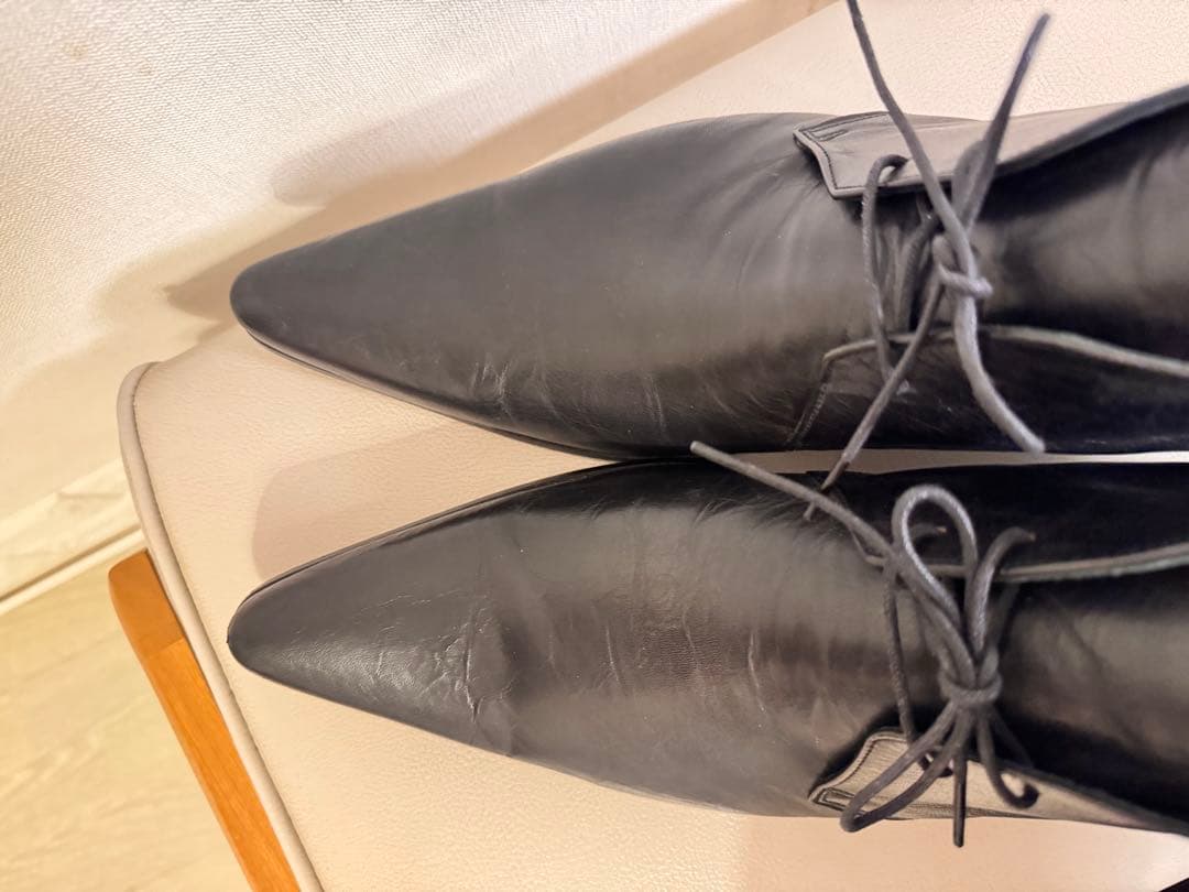 【美品】フープディドゥ ポインテッドトゥ シューズ 27㎝ ブラック