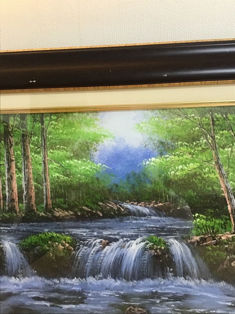 ☆オススメ！心の癒しにいかが？☆手描き油絵 画家黒木 啓 奥入瀬　送料無料！