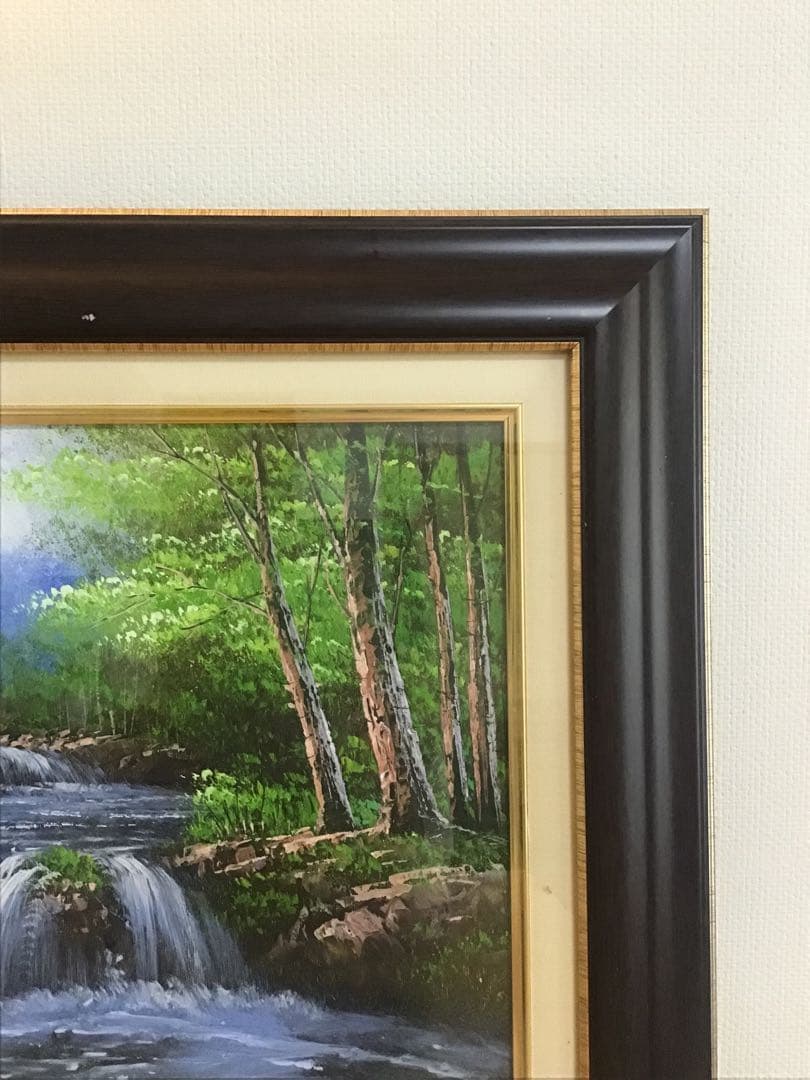 ☆オススメ！心の癒しにいかが？☆手描き油絵 画家黒木 啓 奥入瀬　送料無料！