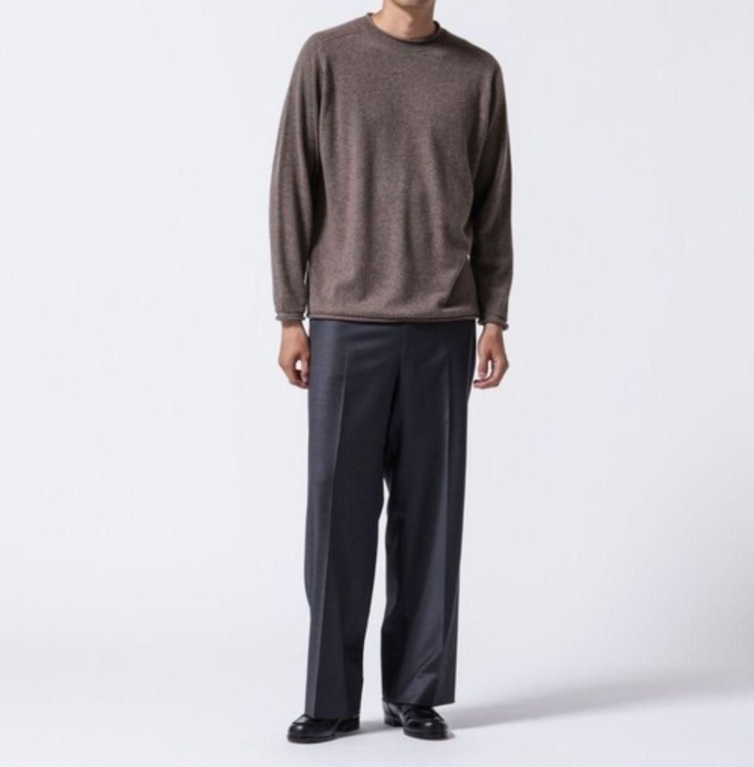 「ASSEMBLANC」シルクブレンドクリースワイドトラウザー