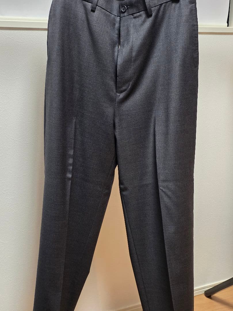 「ASSEMBLANC」シルクブレンドクリースワイドトラウザー