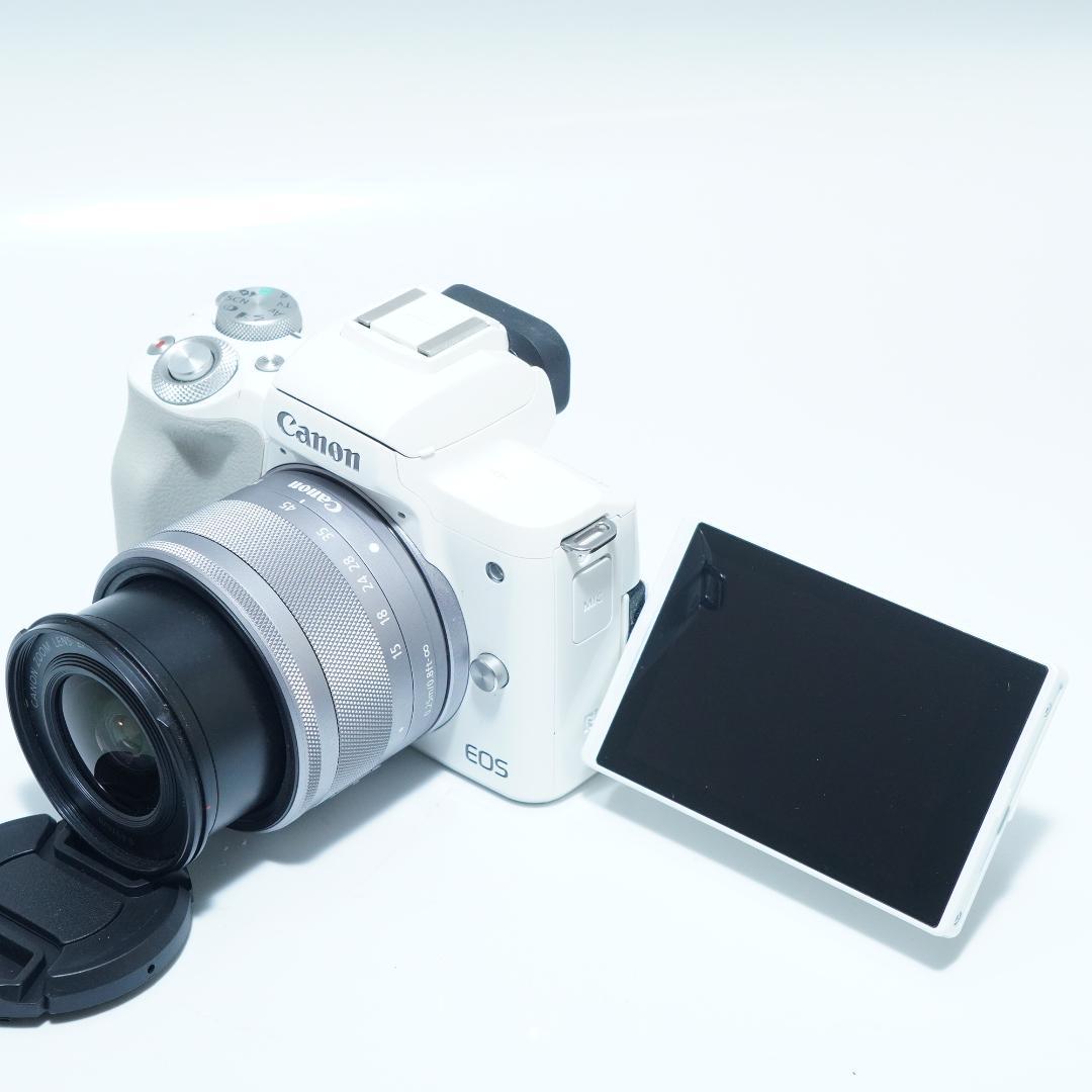 スマホ転送機能付♪キヤノン EOS Kiss M ホワイト