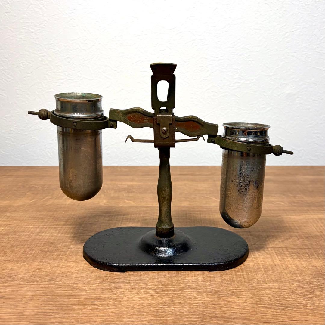 アンティーク 天秤 はかり 金属製 試験管 インダストリアル ジャンク