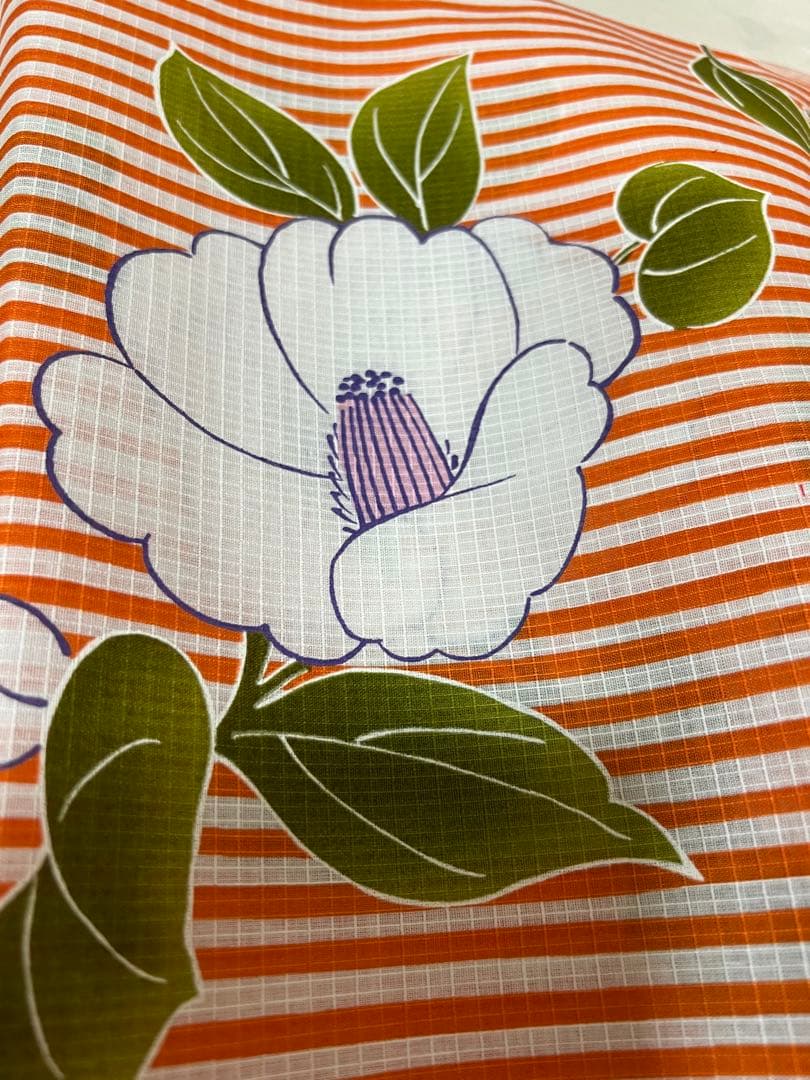 綿 紅梅 浴衣反物 40cm巾 長さ約12m