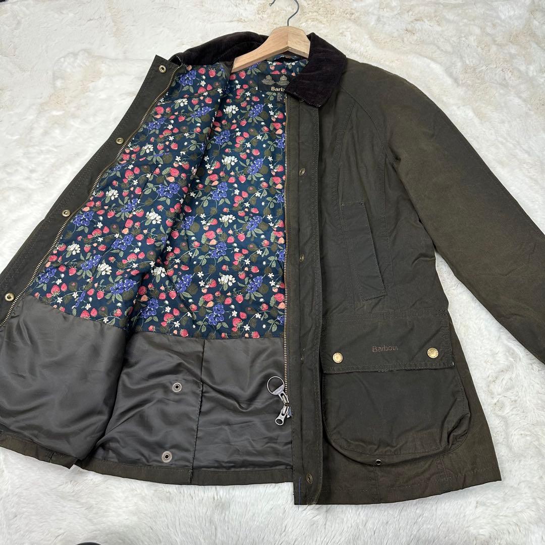 ✨希少✨激レア✨Barbour 花柄裏地オイルドジャケット 英国製 花柄