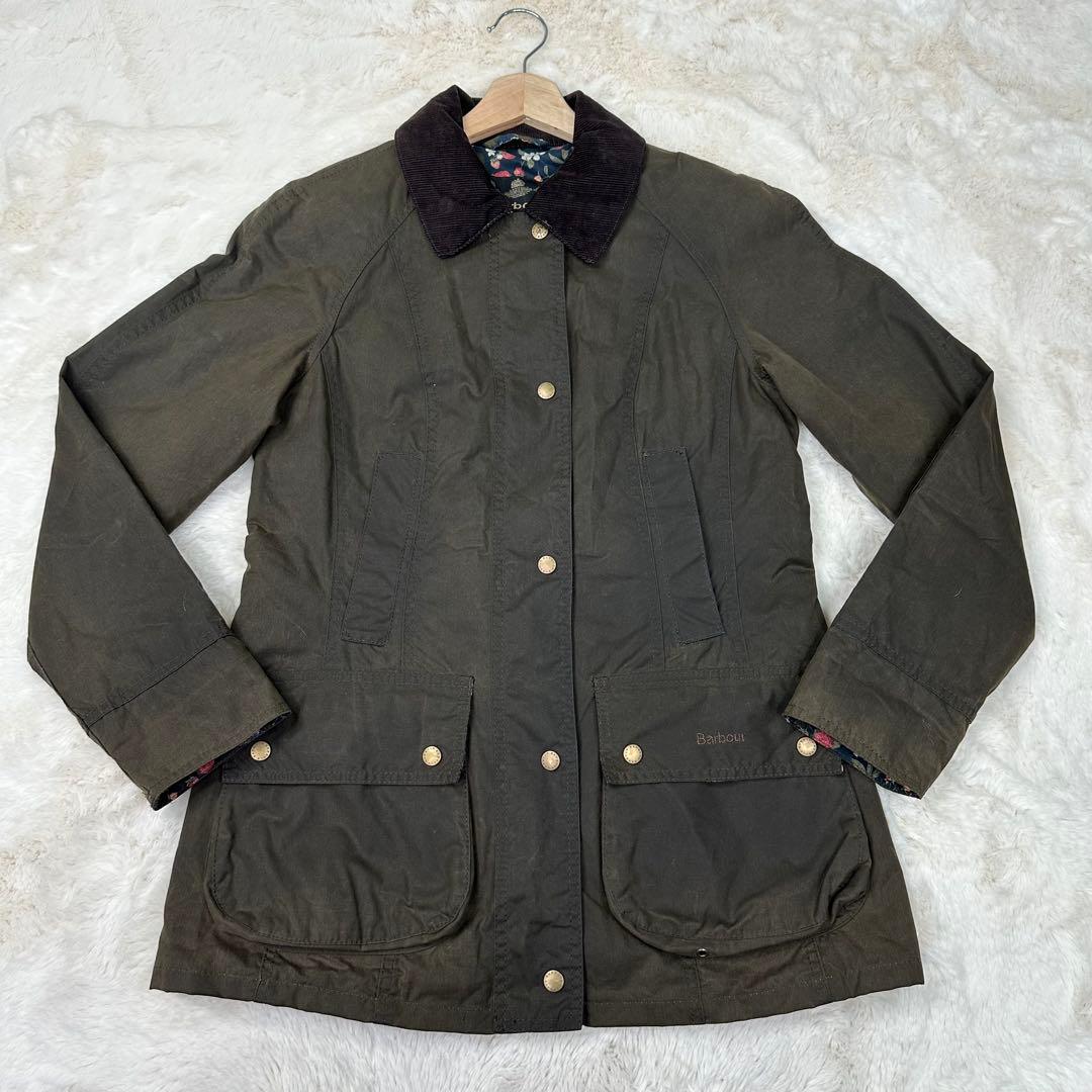 ✨希少✨激レア✨Barbour 花柄裏地オイルドジャケット 英国製 花柄