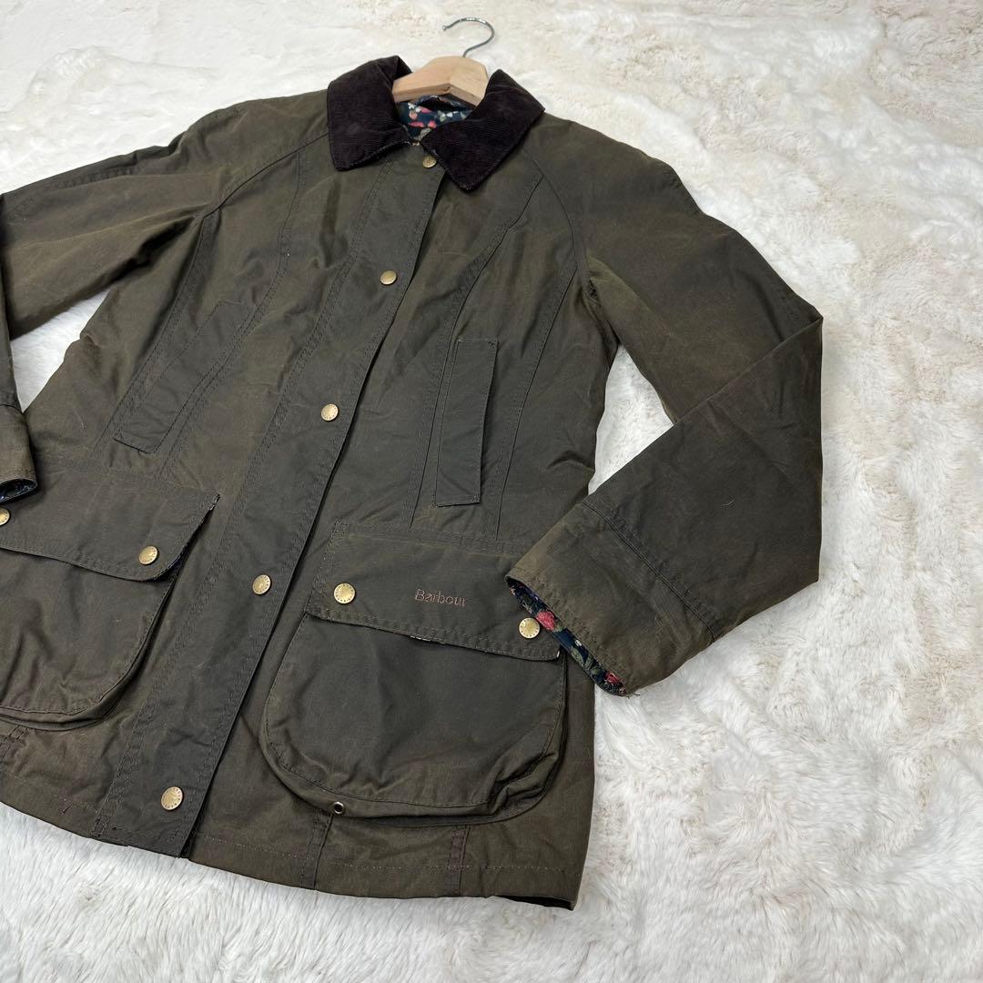 ✨希少✨激レア✨Barbour 花柄裏地オイルドジャケット 英国製 花柄