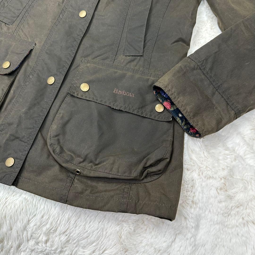 ✨希少✨激レア✨Barbour 花柄裏地オイルドジャケット 英国製 花柄