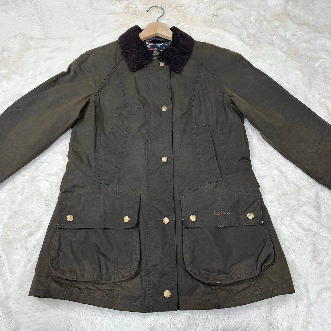 ✨希少✨激レア✨Barbour 花柄裏地オイルドジャケット 英国製 花柄
