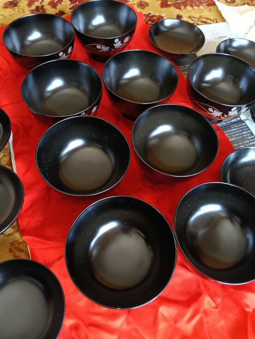 漆器　輪島塗　木製　蓋付椀　お煮物椀　吸物椀　9客