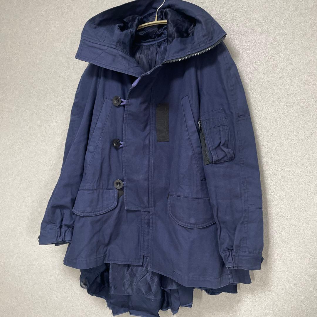 sacai ドッキングコート N-3B スタジャン ma-1 アシメ