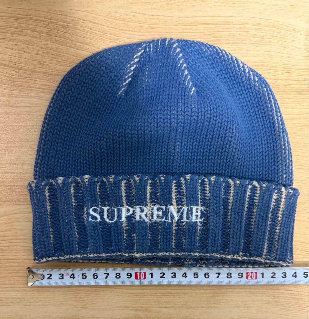 supreme Overprint Beanie ブルー