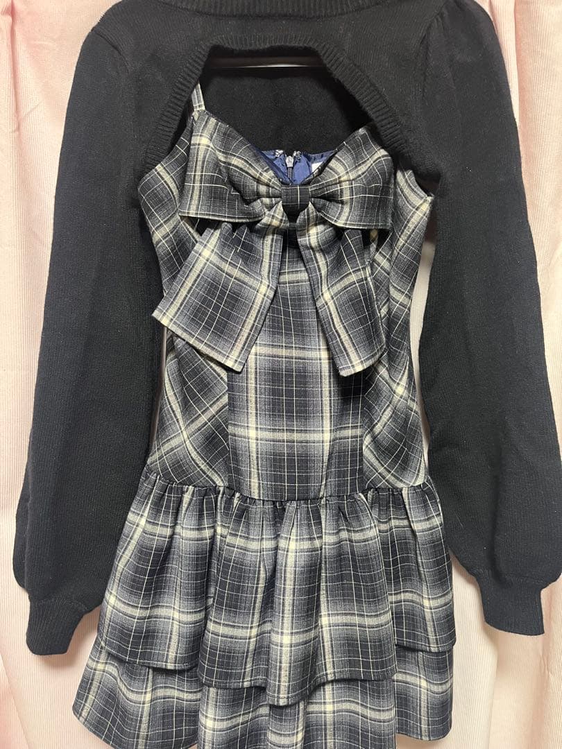 evelyn リボンボレロワンピース