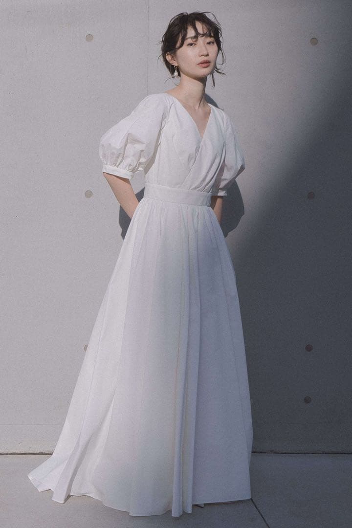 kaene タフタカシュクールドレス