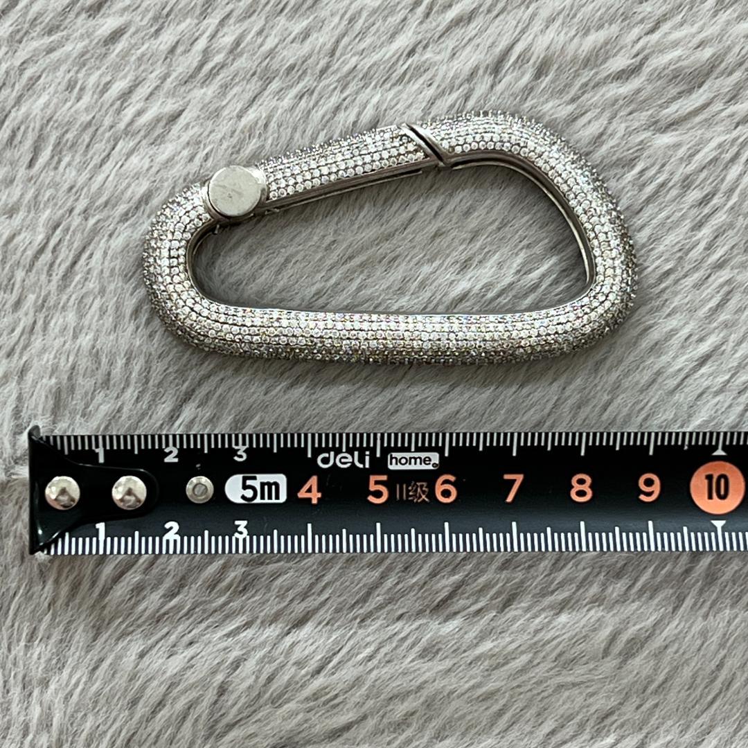 フック カラビナ ラグジュアリー キーホルダー ネックレス アクセサリー