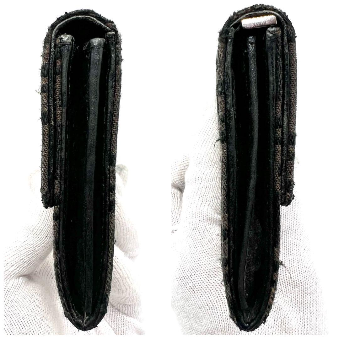 フェンディ ズッキーニ 長財布 FF マンマ フラップ キャンバス 総柄