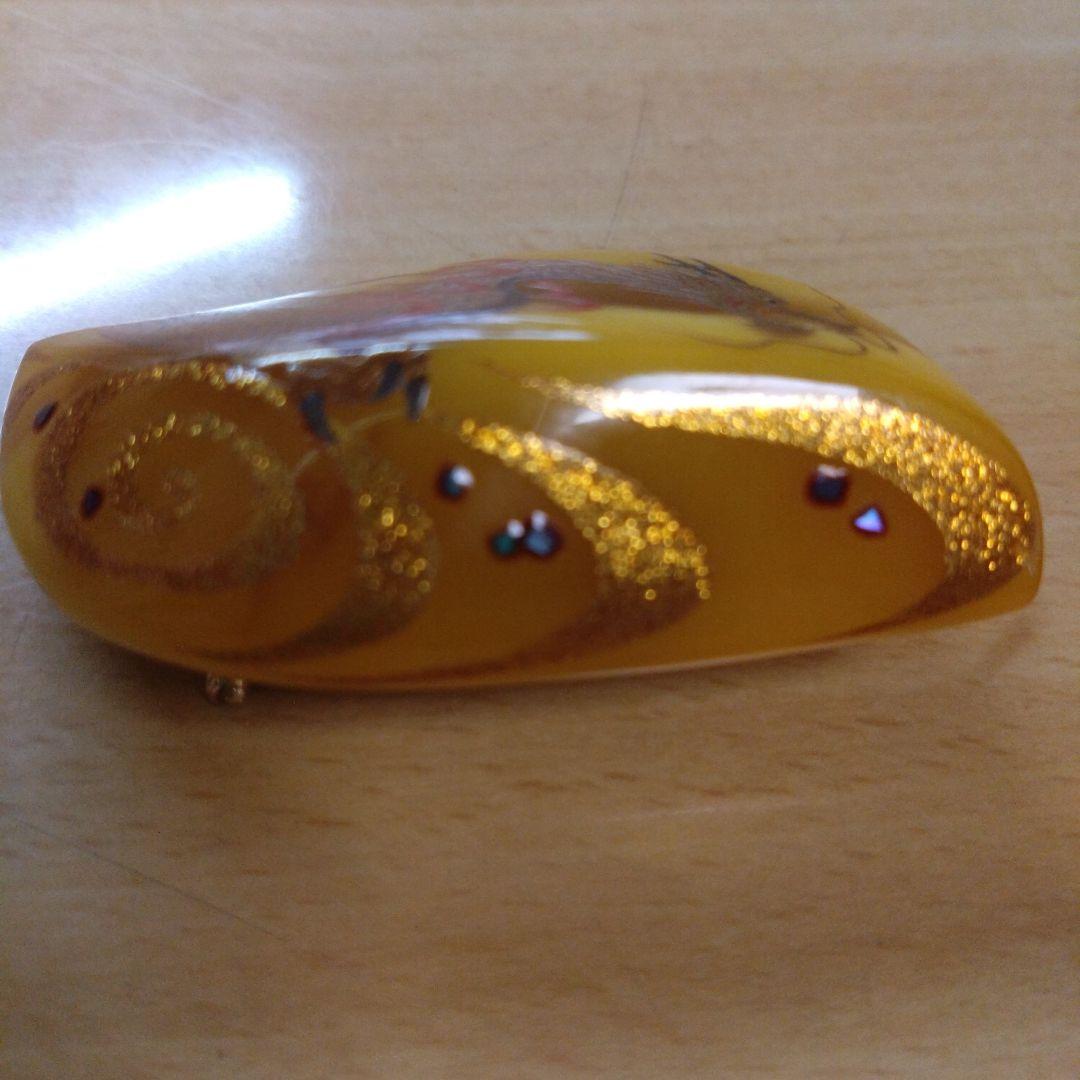 琥珀 ドラゴン ネックレストップ兼ブローチ