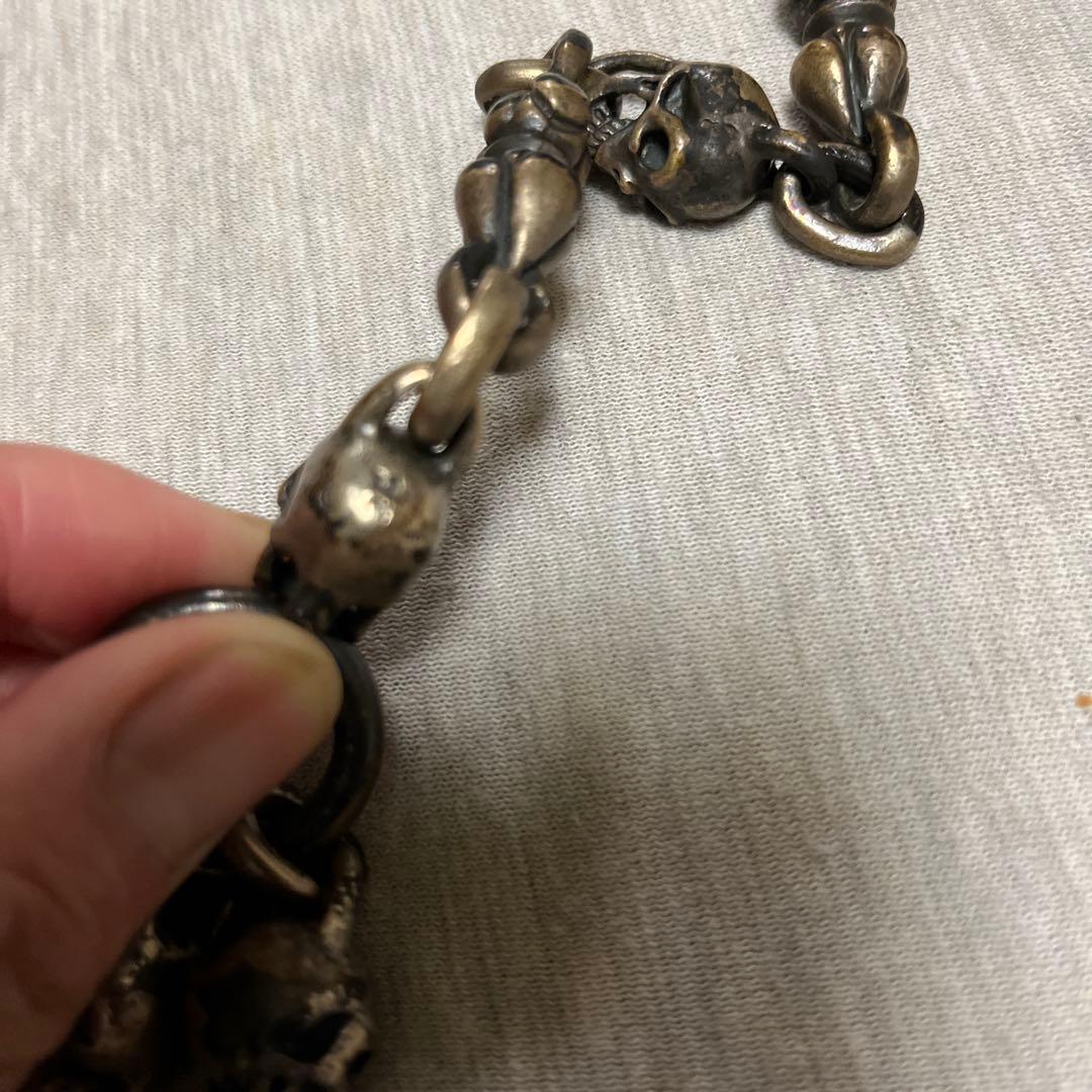 生前初期ガボール スカルオン4ハートキーパースカルヌードルウォレットチェーン