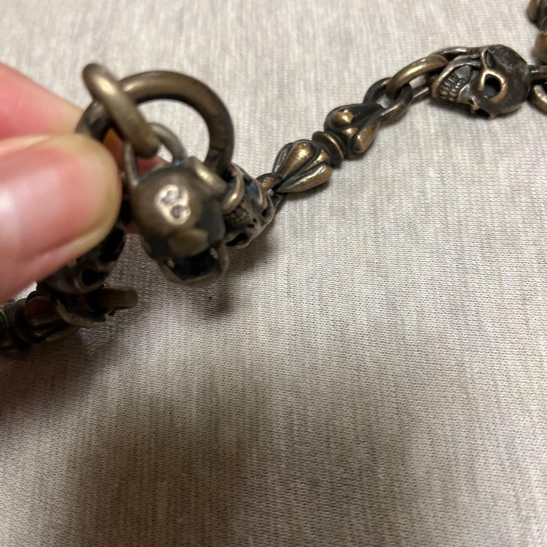 生前初期ガボール スカルオン4ハートキーパースカルヌードルウォレットチェーン