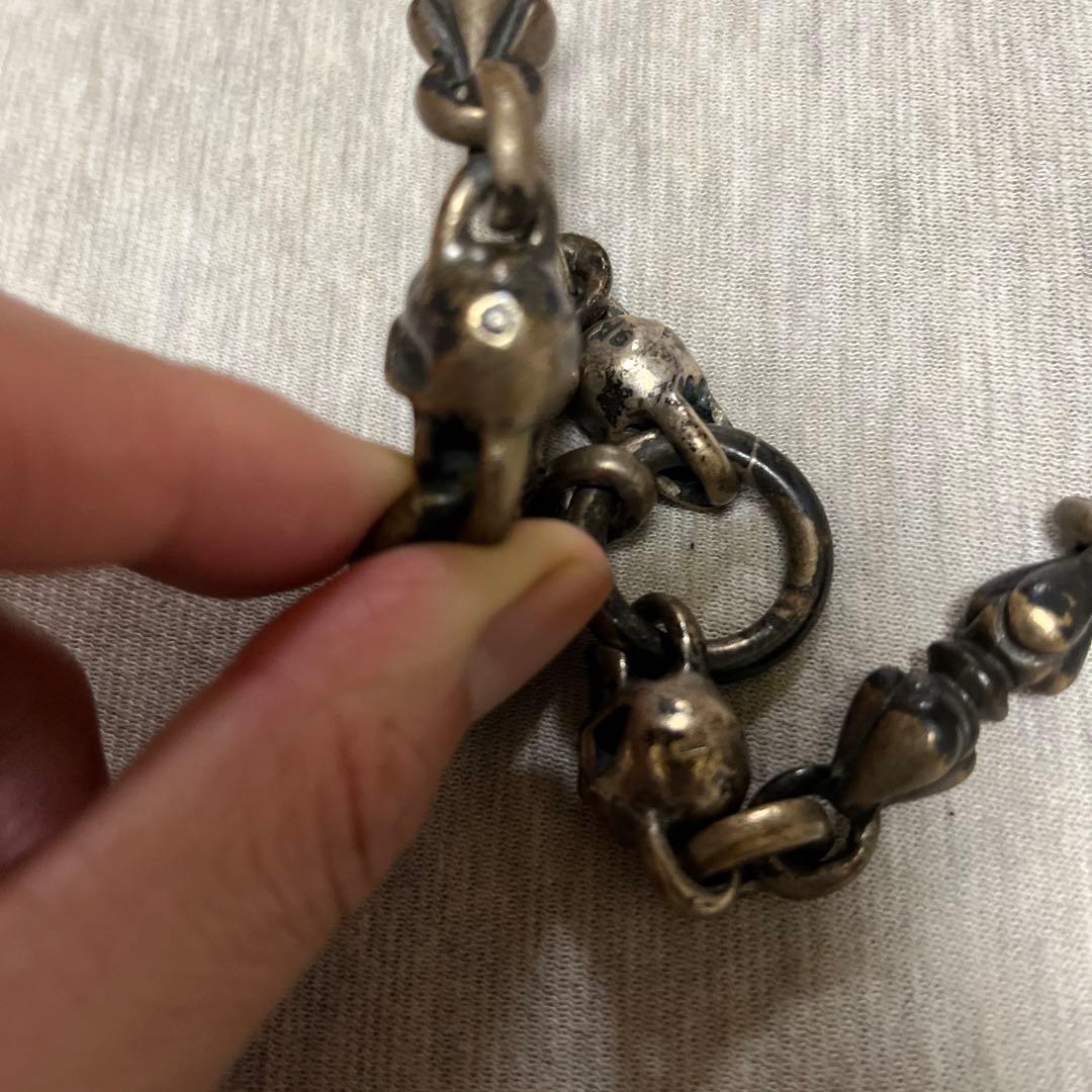 生前初期ガボール スカルオン4ハートキーパースカルヌードルウォレットチェーン