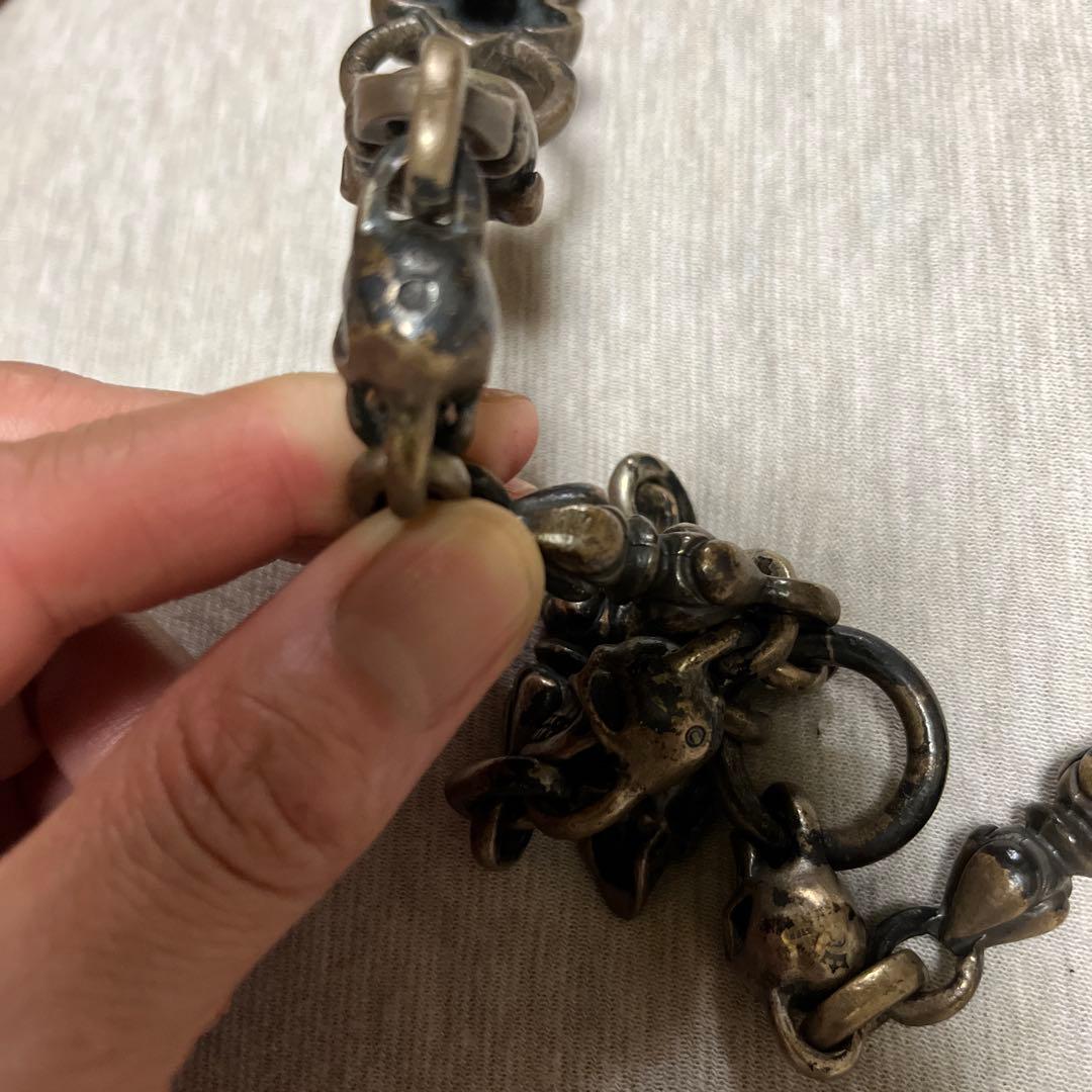 生前初期ガボール スカルオン4ハートキーパースカルヌードルウォレットチェーン