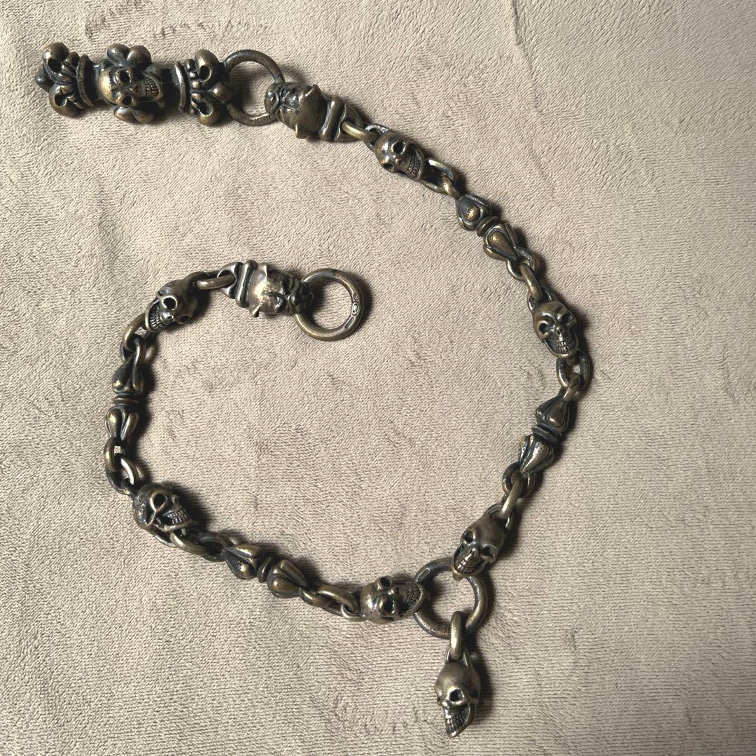 生前初期ガボール スカルオン4ハートキーパースカルヌードルウォレットチェーン