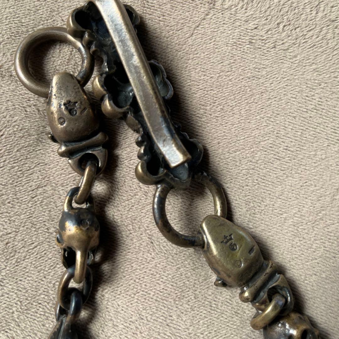 生前初期ガボール スカルオン4ハートキーパースカルヌードルウォレットチェーン