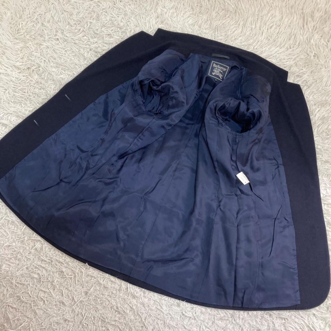 17534✨バーバリー ヴィンテージ 金ボタン エンブレム 紺ブレ ウール 9