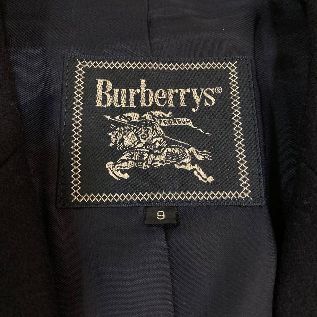 17534✨バーバリー ヴィンテージ 金ボタン エンブレム 紺ブレ ウール 9