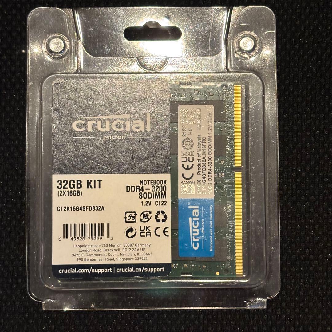 Crucial DDR4 3200 32GB(16GB 2枚)