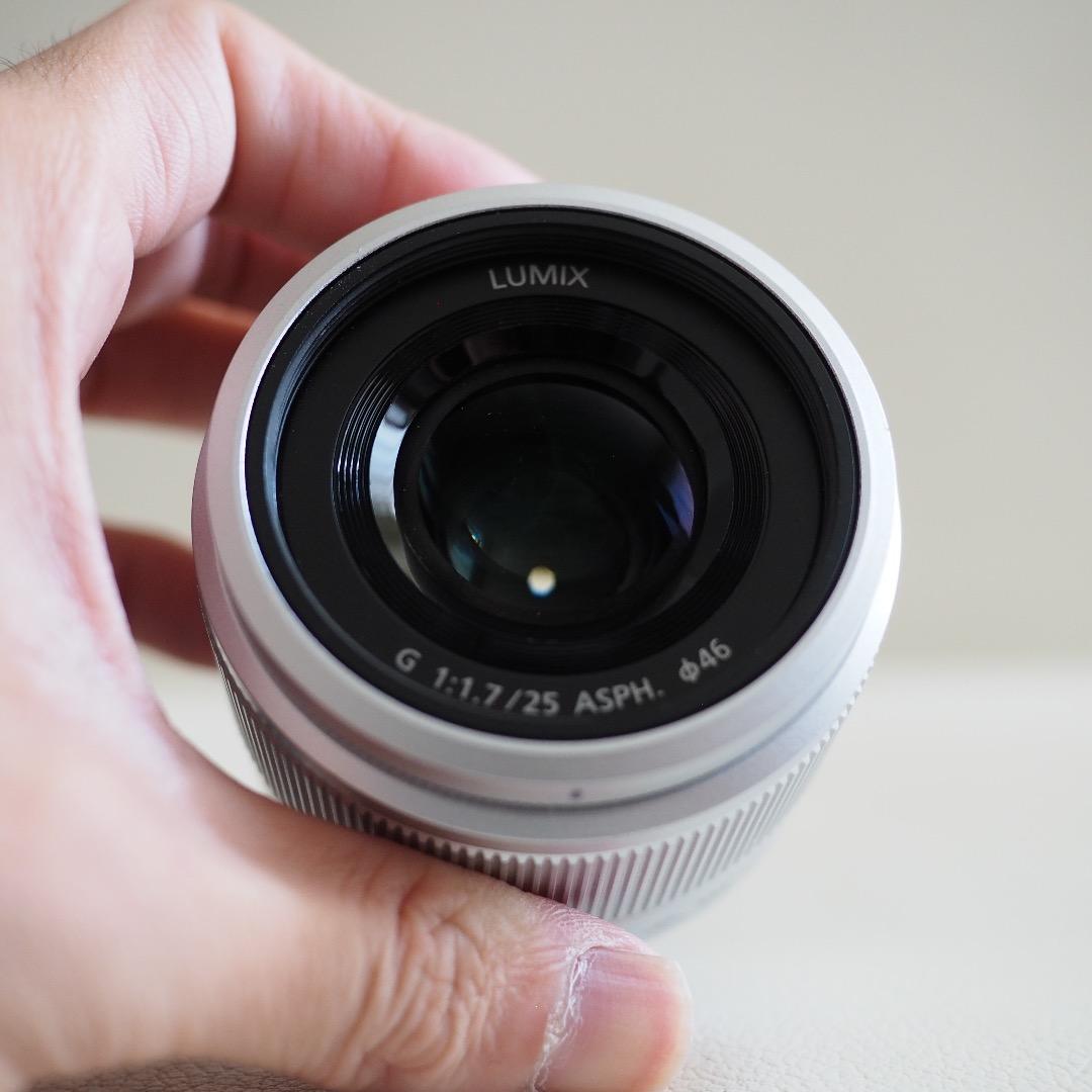 訳ありLUMIX G 25mm / F1.7 ASPH. H-H025シルバー